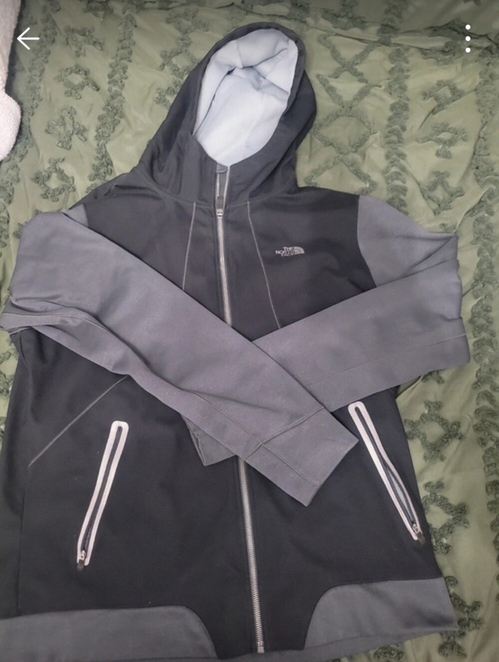 The North Face Black & Gray Full-Zip Hooded Performance Jacket